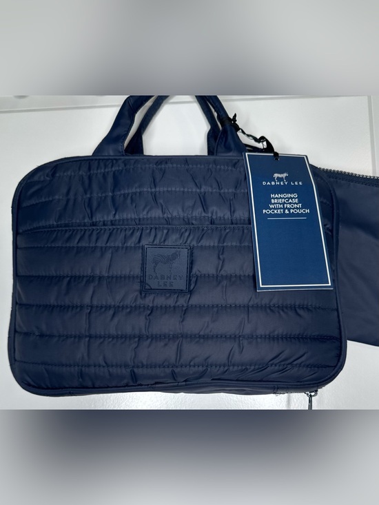 Dabney Lee Handbags - Dabney Lee Quilted puffy Navy Hanging Briefcase with Front Pocket & pouch travel